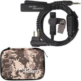 Black On Set Headsets FilmPro X Walkie Headset with 3.5mm Input and digital camo Case
