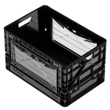 Black SIDIOCrate Collapsible Full Size Crate with dividers and weatherproof lid - Dependable Expendables