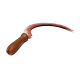 Bloodied Silver Head with Aged Handle Foam Rubber Hand Sickle Safe Stunt Prop - Dependable Expendables