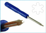 Blue-handled screwdriver with a metallic tip on a white background - Dependable Expendables