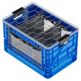 Blue SIDIOCrate Collapsible Full Size Crate with weatherproof lid and dividers - Dependable Expendables