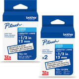 Brother TZe131 Laminated Label Tape for 12mm P-Touch Labelers (Black on Clear, 0.5" x 26.2')
