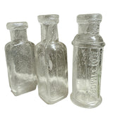 Clear SMASHProps Breakaway Vintage Mini Poison Bottles Prop Set 3 Piece Set - Dependable Expendables