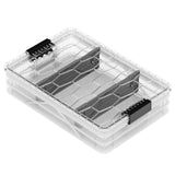 Clear Weatherproof SIDIOCrate Quarter Size Crate with Dividers - Dependable Expendables