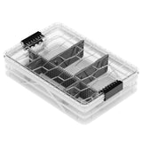 Clear SIDIOCrate Quarter Size Crate Weatherproof with long dividers - Dependable Expendables