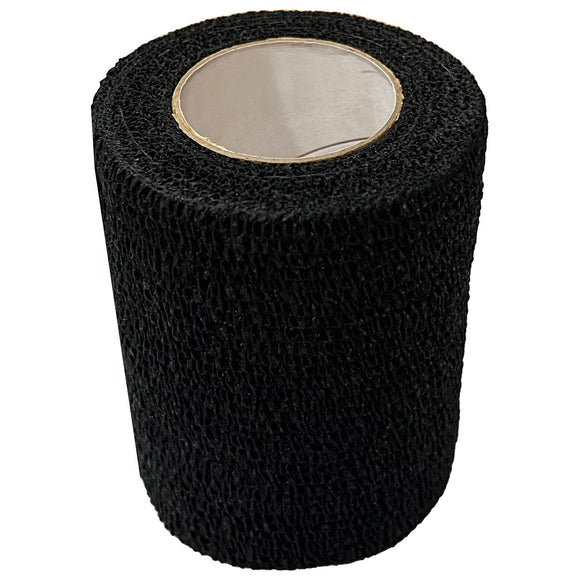 Coban Self-Adherent Wrap - 3 Inch x 5 Yard Roll (Beige, Black)