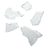 Crystal Clear Silicone Rubber Shattered Glass shards Siliglass safe prop for Television, film or live stage stunt work and choreographed fight scenes.