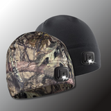 Dark Camo and Black 2 pack POWERCAP 3.0 Lighted Headlamp Fleece Beanies Rechargeable LED - Dependable Expendables
