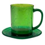Dark Green Translucent SMASHProps Breakaway Mug & Saucer Safe Stunt Prop Set - Dependable Expendables
