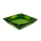 Dark green translucent Breakaway glass prop Square Ash Tray - Dependable Expendables