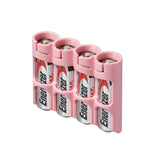 Storacell Slim Line AA - 6 Pack Battery Caddy Pink - Dependable Expendables