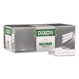 Dixon Railroad Crayon Chalk 4" x 1" 72 Count Box (White, Yellow)