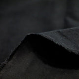 6812FR 12 ounce flame retardant black Duvetyn 54 inch wide used for controlling light for live events, television and film production.
