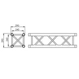 GAMMA GT-290mm Square Truss (Silver) - 3M (9.8ft) - Dependable Expendables
