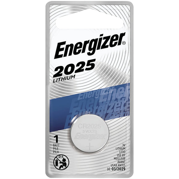 Energizer 3 Volt Lithium Coin Button Cell Electronic / Watch Batteries ECR2025BP, Color: Silver, Battery Quantity: 1 Pack, Power: 3 Volts - Dependable Expendables