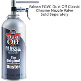 Falcon FGS Dust Off Original Replacement Canister with FGVC Chrome Nozzle Valve - Dependable Expendables Dallas, Texas