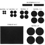 Felt Sound Dampening Furniture Pads (Black, Brown, Grey, Tan, White)