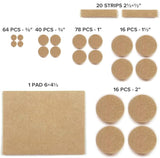 Felt Sound Dampening Furniture Pads (Black, Brown, Grey, Tan, White)