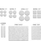 Felt Sound Dampening Furniture Pads (Black, Brown, Grey, Tan, White)