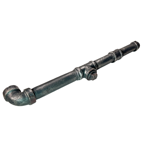 Steel Unpainted Foam Rubber Metal Pipe with Fittings Action Safe Prop for television film and live theater action and stunt scenes.