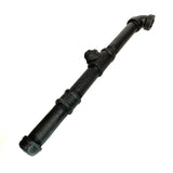 Black Foam Rubber Metal Pipe with Fittings Action Safe Prop for television film and live theater action and stunt scenes.