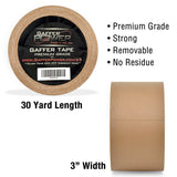 Tan Gaffer Power 3" Gaff Tape 3 Inch x 30 Yards
