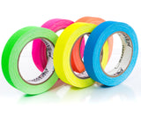 Fluorescent yellow, Pink, Blue, Green and orange Gaffer Power 1 Inch Gaff 5 Pack Tape video and film on set expendable.