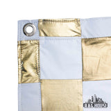 LA Rag House Gold/White Checker Lame