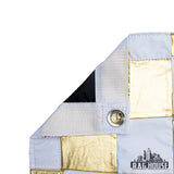 LA Rag House Gold/White Checker Lame