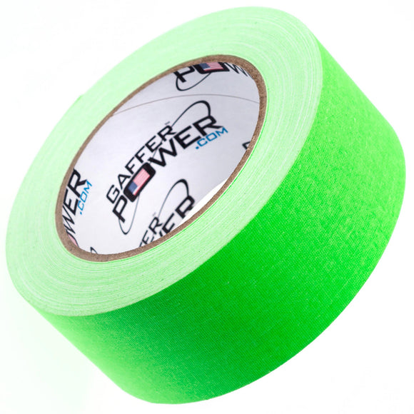 Gaffer Power Gaff Tape, 2 Inch x 30 Yards Fluorescent Green