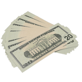 Prop Money - New Series $20 Full Print Mixed Bills Stack - Dependable Expendables