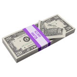 Money Prop - 1990 Series $20 Full Print $2,000 Stack - Dependable Expendables