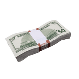 Money Prop - 2000 Series $50 ✔️RealAged™ Full Print  $15,000 Stacks Bundle