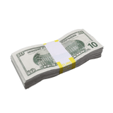Money Prop - 2000 Series $10 ✔️RealAged™ Full Print $3,000 Stacks Bundle