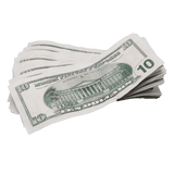 Money Prop - 2000 Series $10 ✔️RealAged™ Full Print $3,000 Stacks Bundle