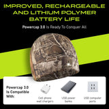 POWERCAP 3.0 Lighted Headlamp Fleece Beanies Rechargeable LED - 150 Lumens