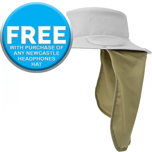 Newcastle Hats Press Stud Neck Flap (Khaki, Grey)