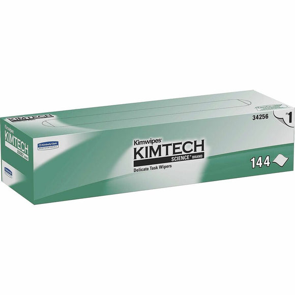 Kimtech Science 34256 Kimwipes Delicate Task Durable Fibers 144 Wipes - Dependable Expendables