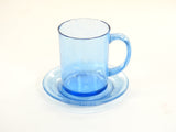 Light Blue Translucent SMASHProps Breakaway Mug & Saucer Safe Stunt Prop Set - Dependable Expendables