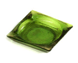 Light green translucent Breakaway glass prop Square Ash Tray - Dependable Expendables