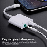 Lightning to 3.5mm 3-Port Lightweight Audio & Charger Adapter - Dependable Expendables