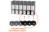 Storacell  Magnetic AA 12 Pack Strip Battery Caddy With Cradle (Black)