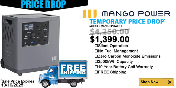 Mango Power silent electric generator Price Drop - Dependable Expendables