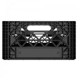 Black Mini Super Crates store larger items than standard Milk Crates favored by Television and Film 