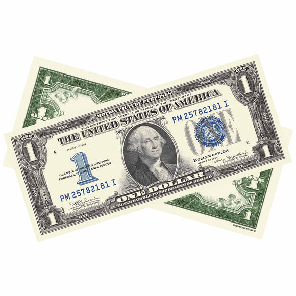 Money Prop $1 Silver Certificate Vintage Series Bills
