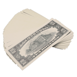 Money Prop 1990 Series $10 Bills Crisp $1,000 Full Print Stack Back View