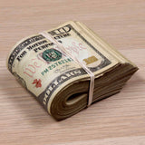 Money Prop - New Series $10 Bills ✔️RealAged™ $1,000 Full Print Stack