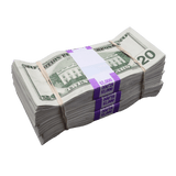 Money Prop - 2000 Series $20 Aged Full Print $6,000 Stacks Bundle - Dependable Expendables