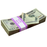 Money Prop - New Series $20 ✔️RealAged™ Full Print $2,000 Stacks - Dependable Expendables