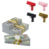 Money Prop $100 Crisp New Series $100,000 Stacks with Money Gun